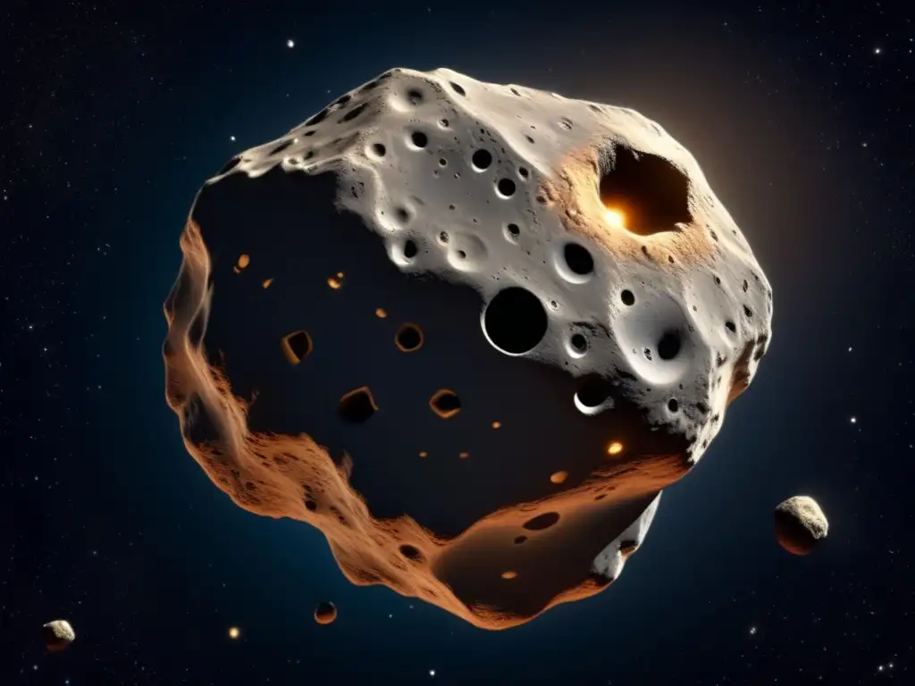 Asteroide en el espacio Exploración de asteroides: descifrando su composición