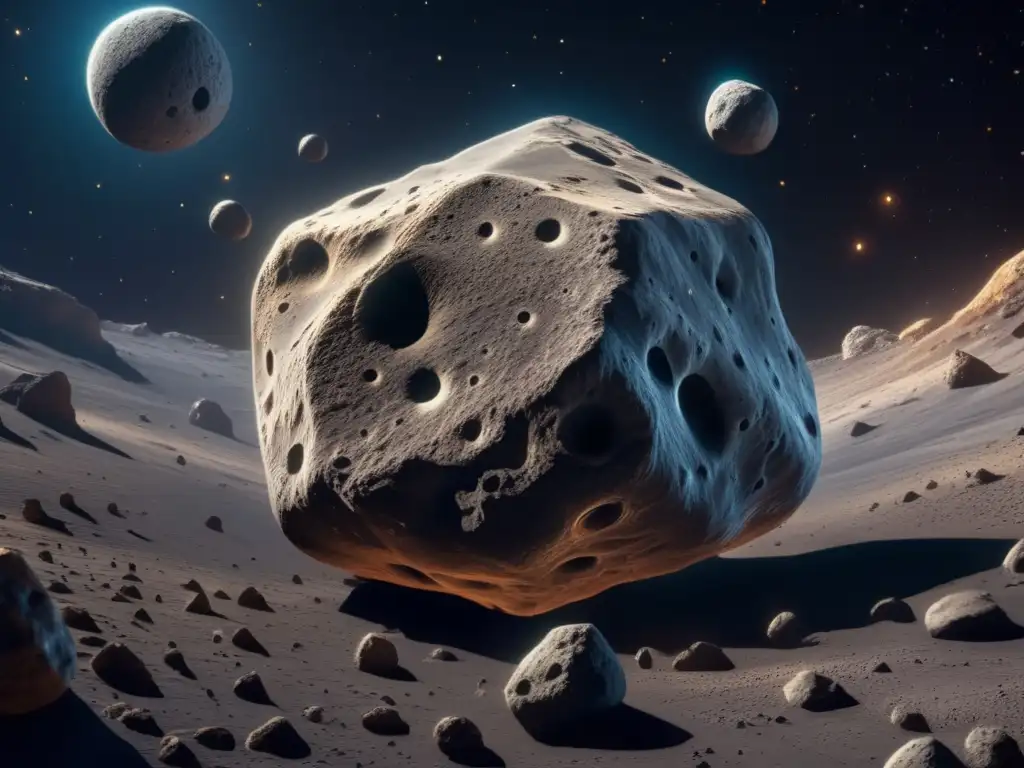 Asombroso asteroide en el espacio Exploración de asteroides: descifrando su composición