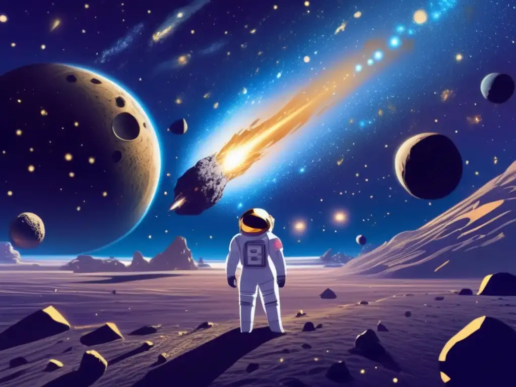 Exploración de asteroides para metales preciosos: astronautas extraen valiosos recursos en el espacio