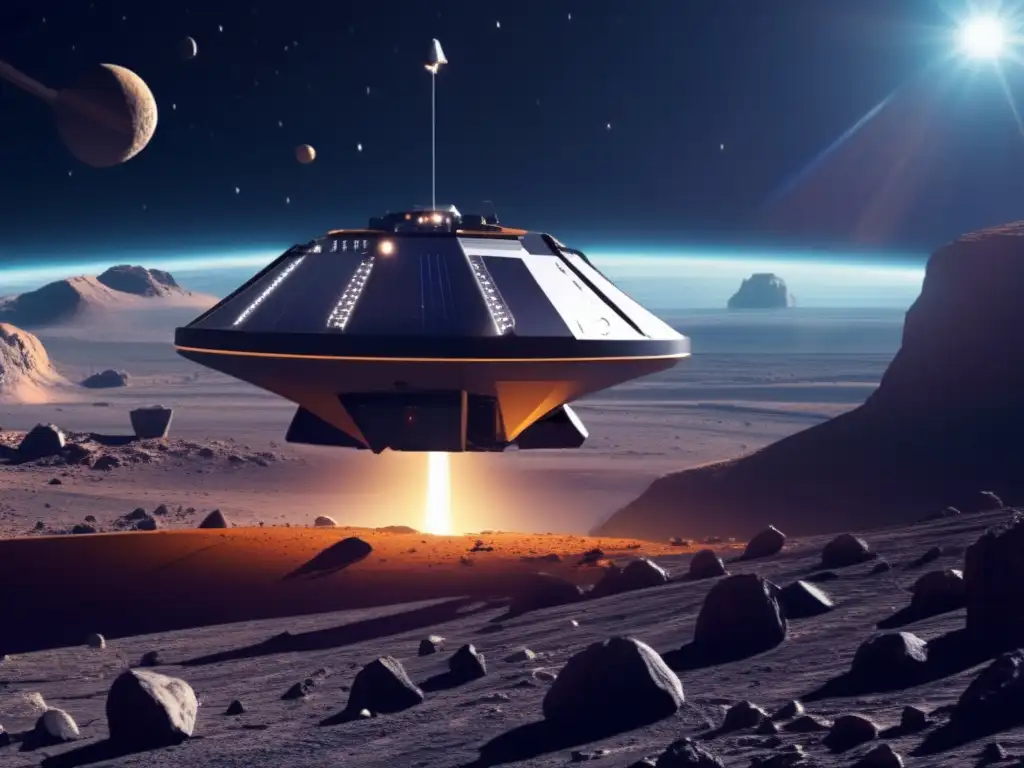 Investigación de asteroides Exploración de asteroides prometedora: sonda espacial en asteroides con cráteres, boulders y sondeos científicos