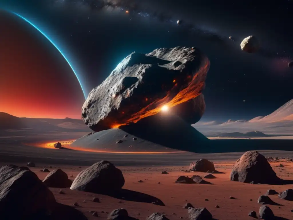 Misión revolucionaria: recolección de muestras Exploración de asteroides para recursos: Misión épica revolucionaria en imagen 8k ultradetallada