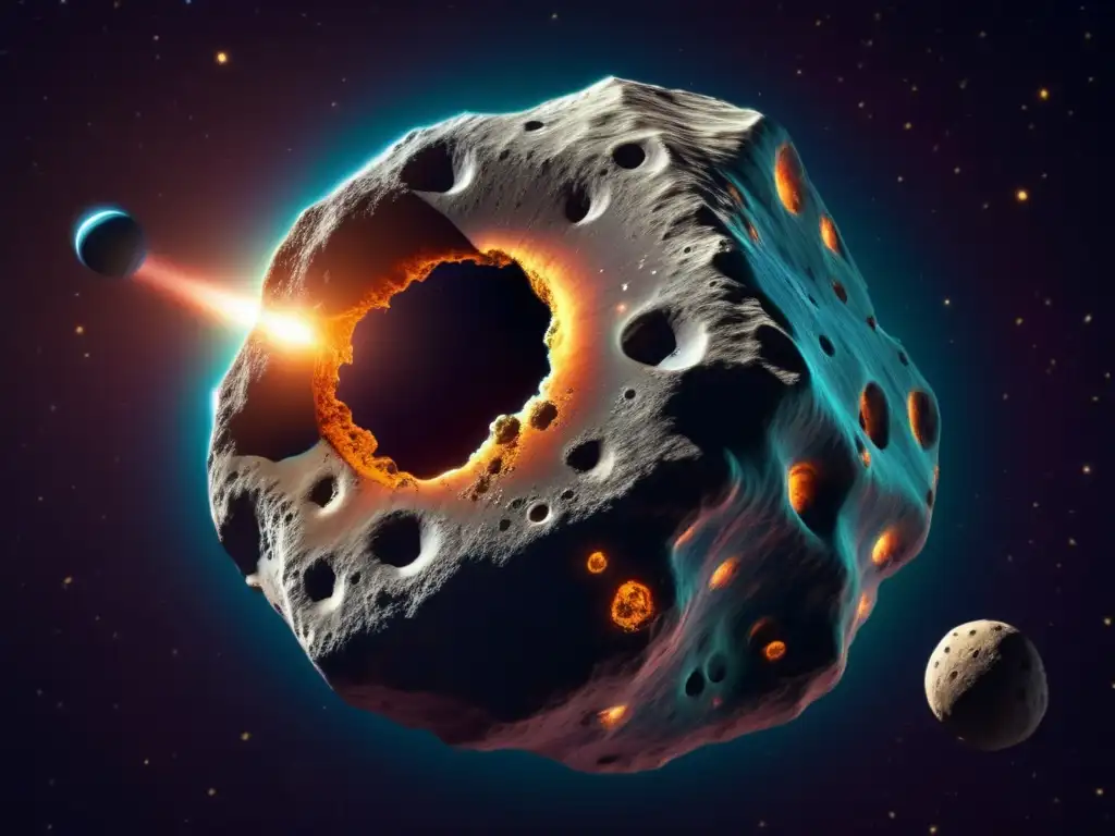 Asteroide majestuoso en el espacio Exploración de asteroides: Secretos cósmicos revelados