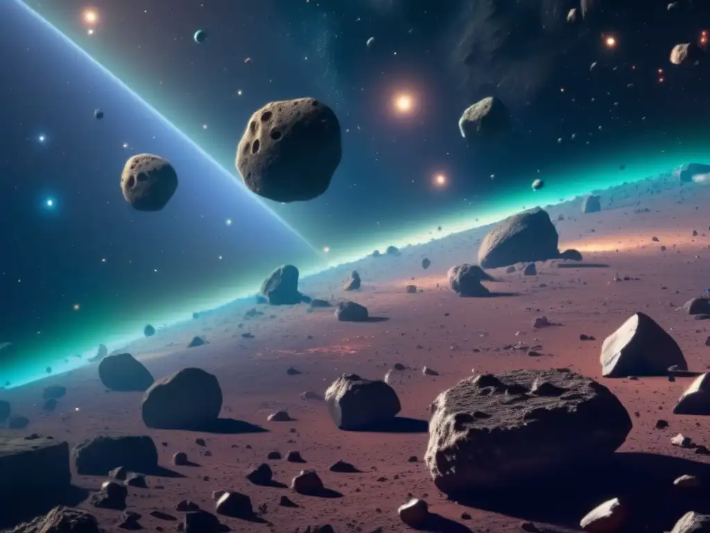 Campo de asteroides en el espacio Exploración de asteroides revela secretos en vasto campo estelar