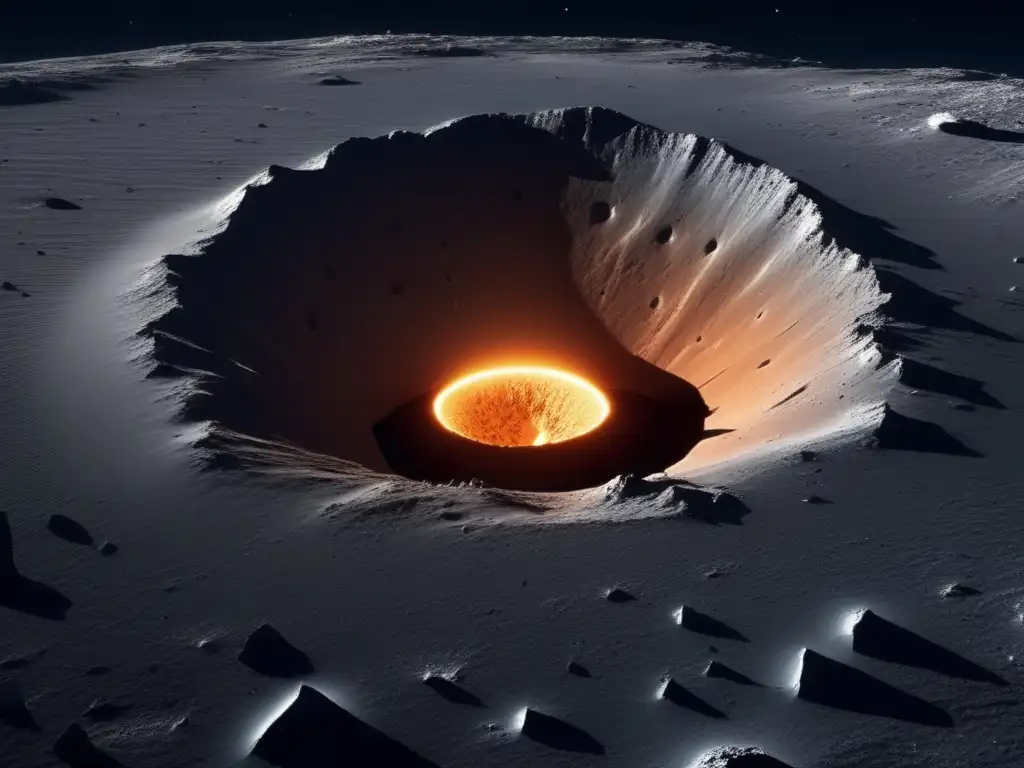Exploración de cráteres de impacto en asteroide: Deslumbrante imagen muestra impactante formación geológica, revelando tesoros ocultos