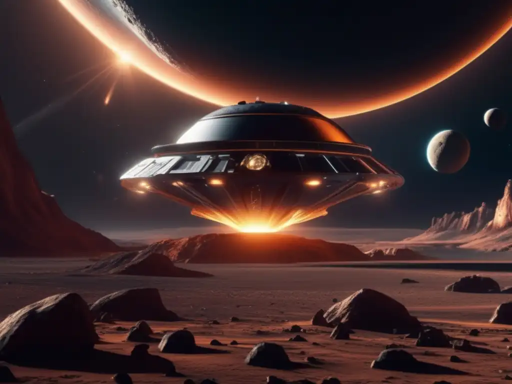 Sonda espacial explorando asteroide Exploración efectiva de asteroides: estrategias y recursos