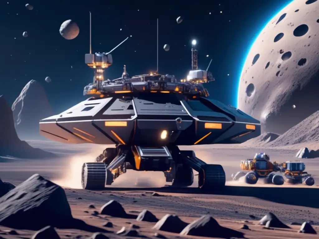 Minería espacial en asteroide: extracción de agua Exploración espacial: asteroide minero agua avanzada -