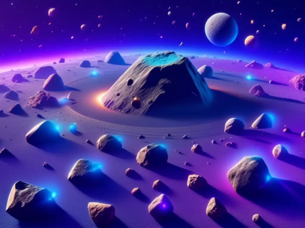 Ultradetalle de asteroides en el espacio Exploración espacial: asteroides amorfos y su influencia en la Tierra