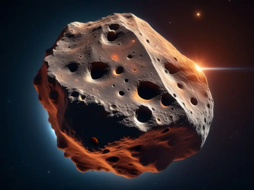 Asteroida masiva flotando en el espacio Exploración espacial: asteroides amorfos y su influencia en la Tierra