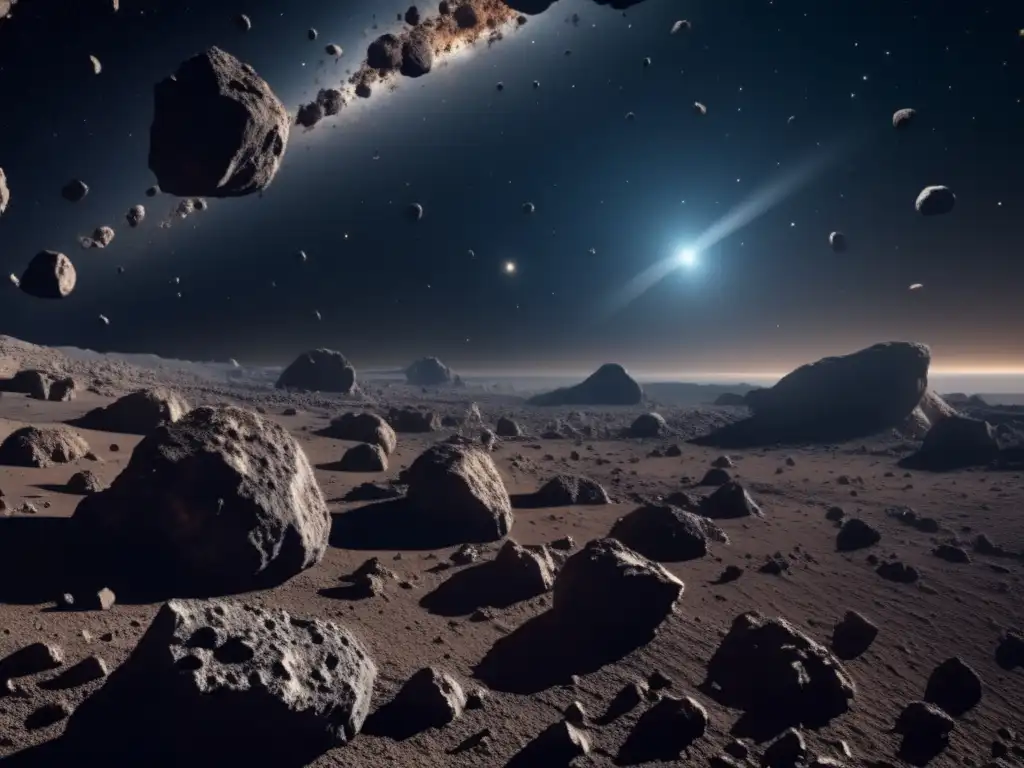 Asteroide en el espacio Exploración espacial: asteroides amorfos y su influencia en la Tierra