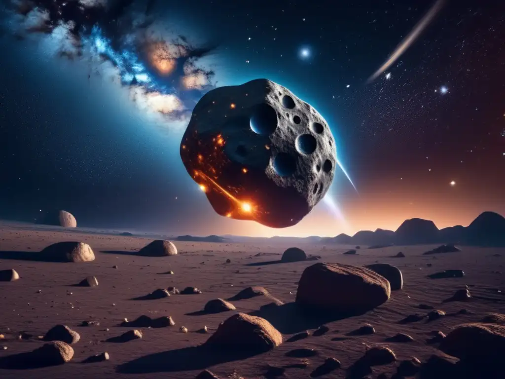 Profunda belleza cósmica Exploración espacial: asteroides amorfos y su influencia en la Tierra