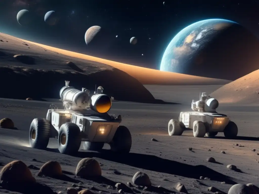 Sonda espacial en asteroide Exploración espacial y colonización de asteroides por microorganismos