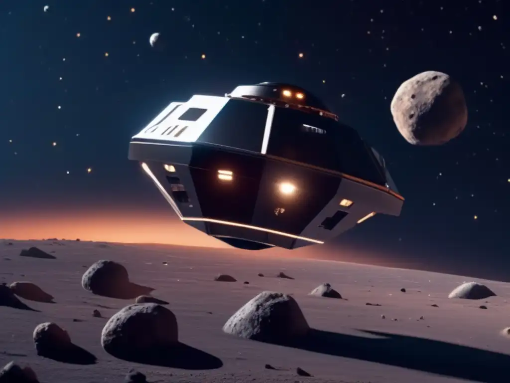 Exploración espacial: robot extrae recursos del asteroide Exploración de asteroides: misión robótica extrae recursos