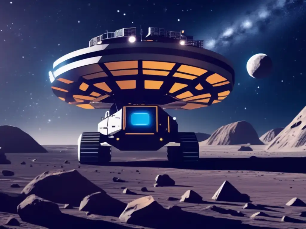 Extracción de metales estratégicos en asteroide con tecnología avanzada