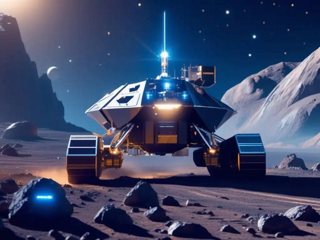 Extracción de metales preciosos de asteroides en un futuro espacial futurista