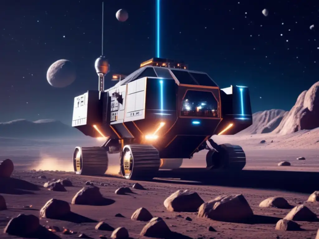 Extracción de recursos en asteroide Min