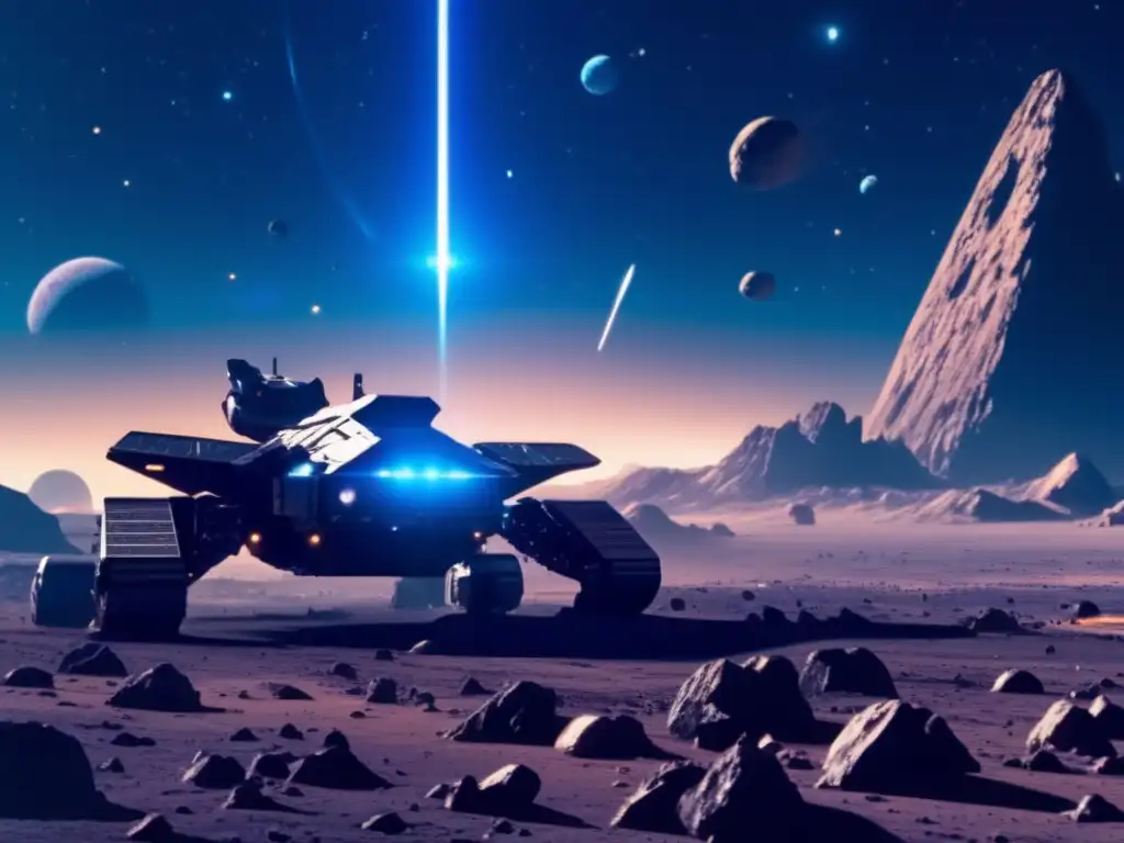 Extracción de recursos de asteroides en un espectáculo visual impresionante