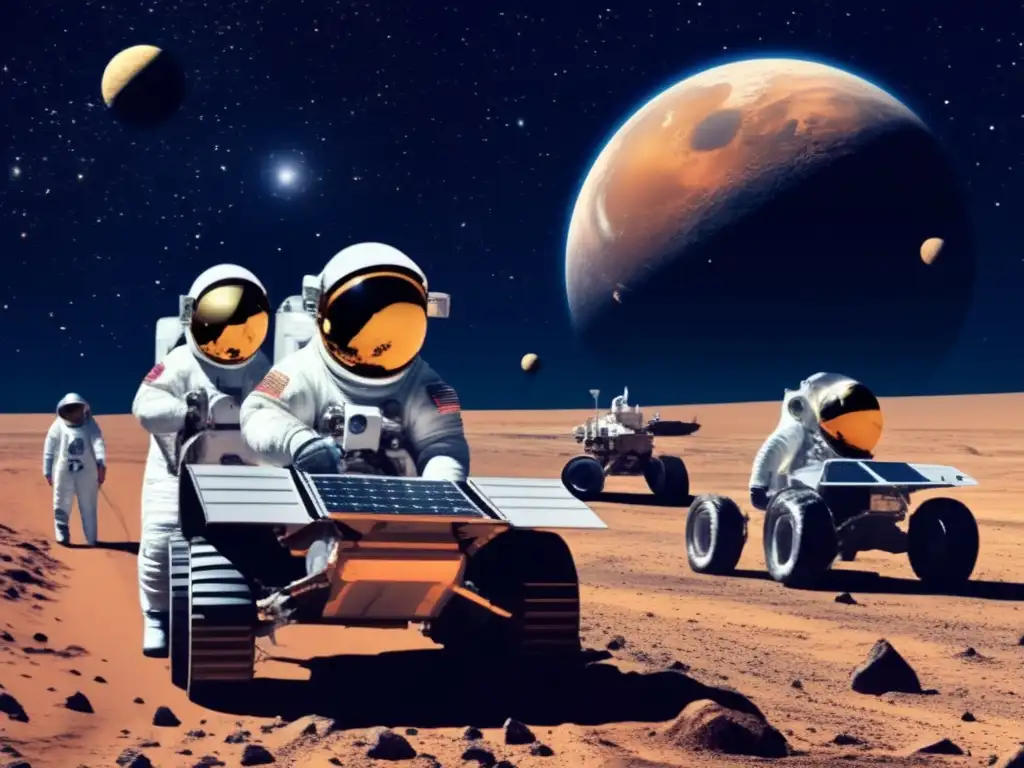 Minería espacial futurista Extracción de recursos en asteroides: innovación y potencial