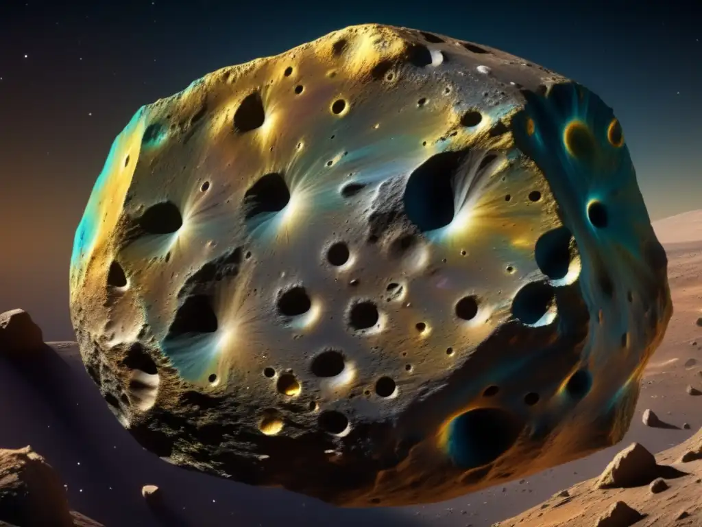 Detalle fascinante del asteroide Vesta en 8k Fascinante historia de los asteroides Vesta y Juno