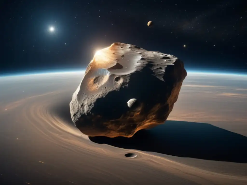 Asteroide Juno flotando en el espacio Fascinante historia asteroides Vesta Juno en el espacio