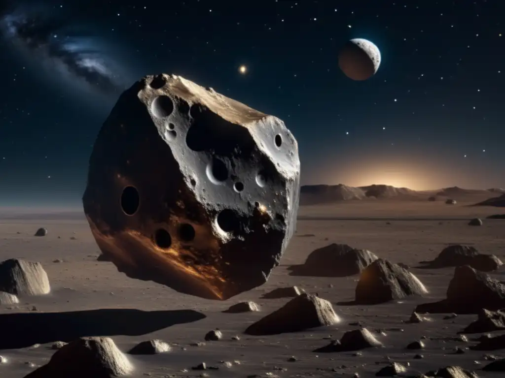 Asteroid Vesta and spacecraft Juno in space Fascinante historia asteroides Vesta Juno