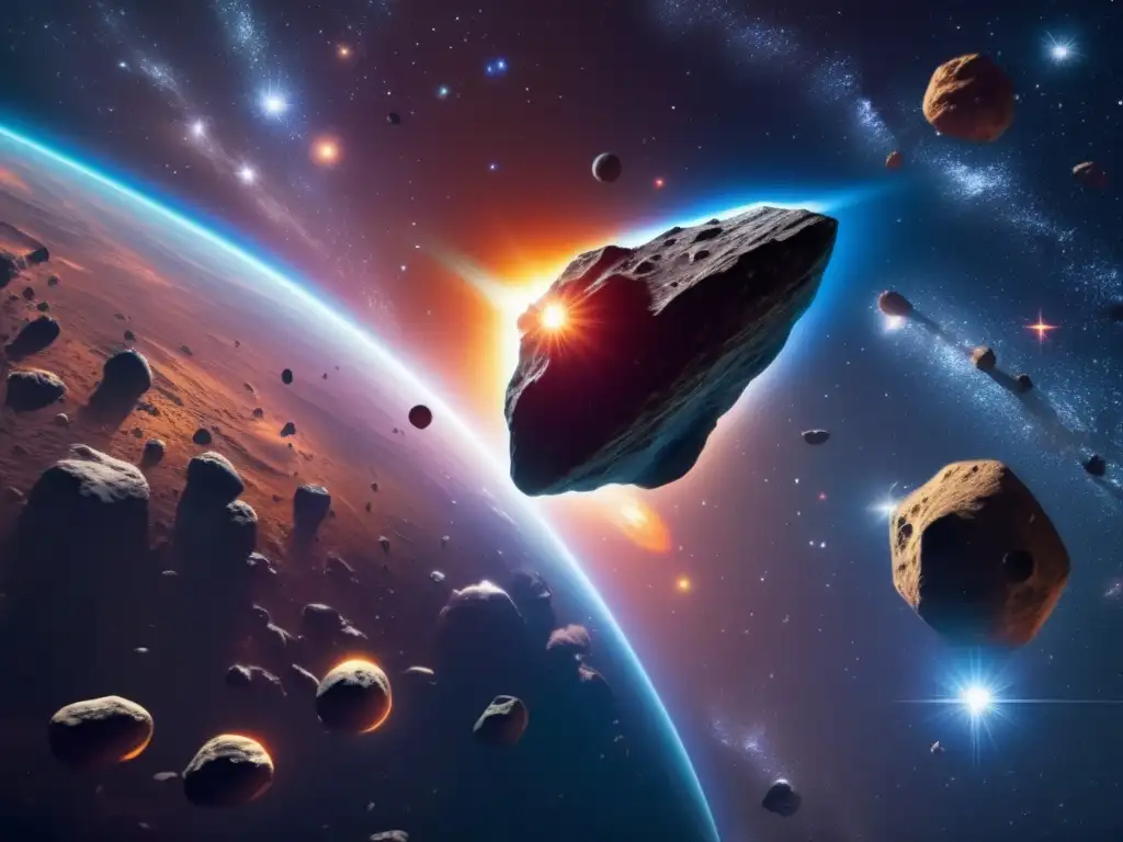 Espectáculo dinámico de asteroides en el espacio Fenómenos rotura actividad asteroides en el espacio