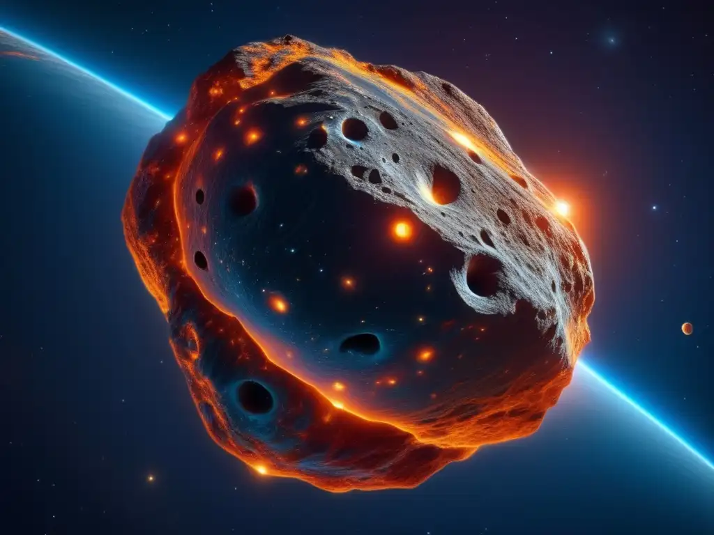 Asteroide en espiral con colores vibrantes Investigando formas insólitas en el espacio