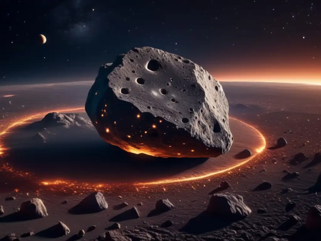 Asteroide en el espacio: belleza y misterio Investigando formas insólitas en el espacio