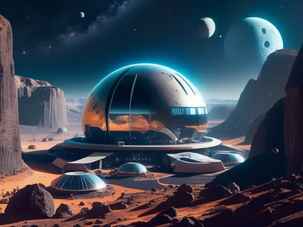 Futuro colonia espacial en asteroide: maravilla tecnológica Futura colonia espacial en asteroide: exploración y explotación de asteroides