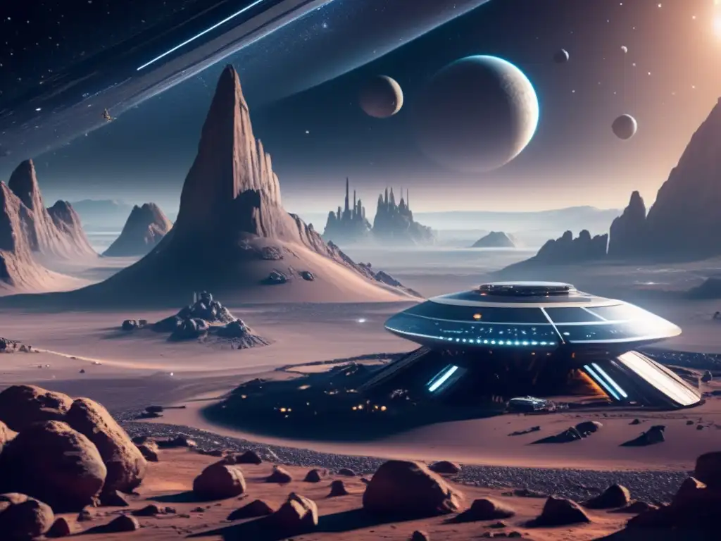 Colonia futurista en asteroide Futuras colonias en asteroides, una visión futurista de una próspera colonia en un asteroide