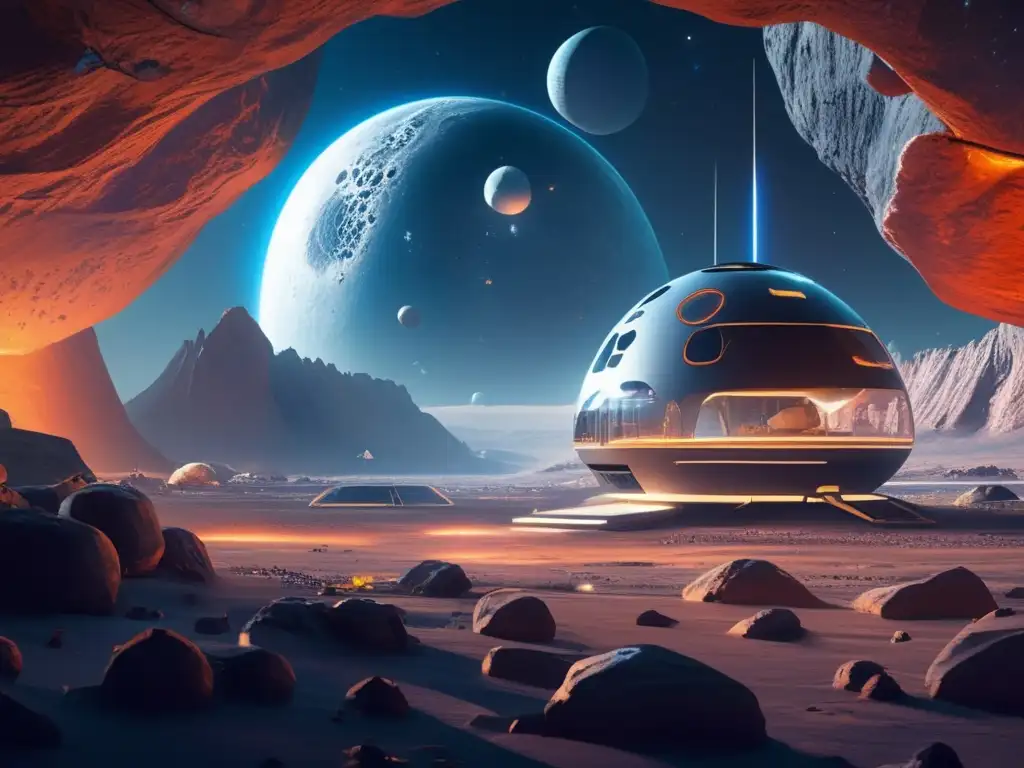 Metrópolis futurista en asteroide Metrópolis futurista en asteroide: Exploración y explotación de asteroides