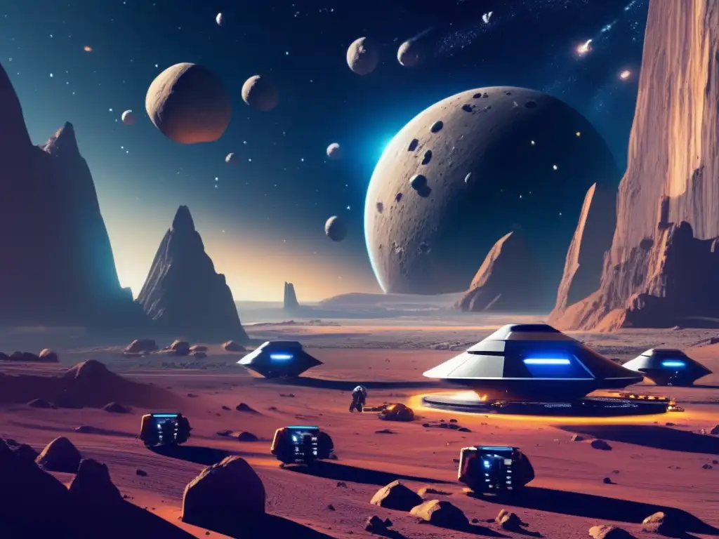 Futura colonia minera en asteroides Futurista colonia minera de asteroides revela potencial de transformación social y económica entre las estrellas