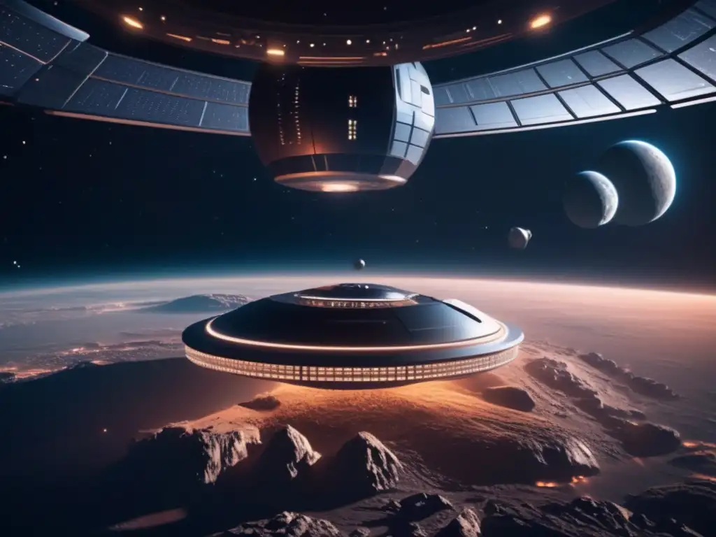 Estación espacial futurista en asteroide Futurista estación espacial en asteroide, con minería y vistas cósmicas - Minería de asteroides: hitos históricos