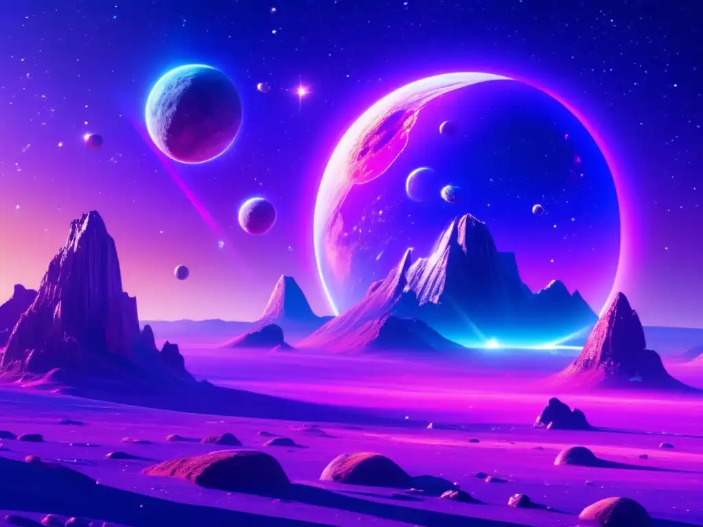 Hábitat asteroidal futurista con medidas de seguridad