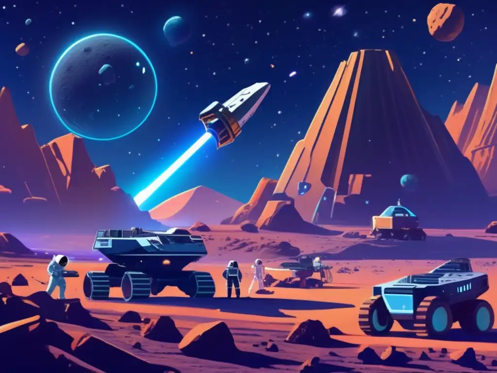 Futuro minado de asteroides con tecnología avanzada y financiación de proyectos espaciales