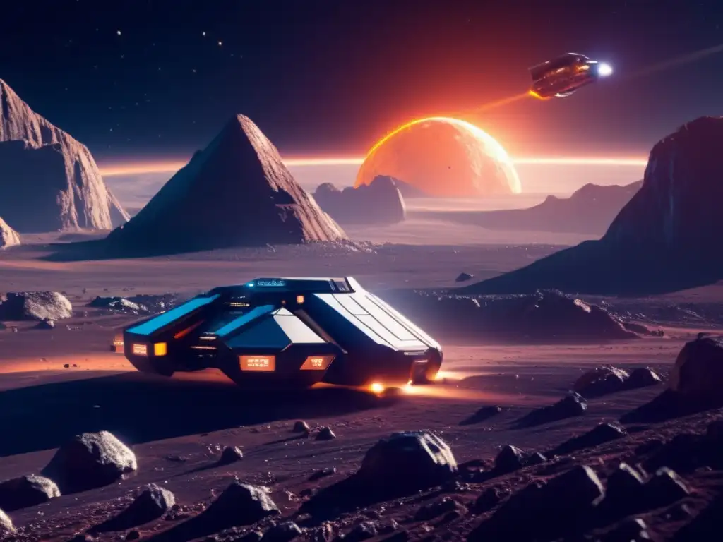 Operación minera de asteroides futurista Futuro de la minería de asteroides: economía en acción