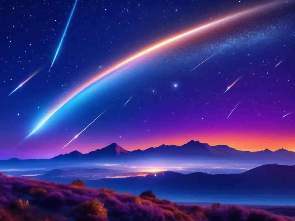 Meteorito brillante surcando el cielo estrellado Guía identificar meteoros nocturnos
