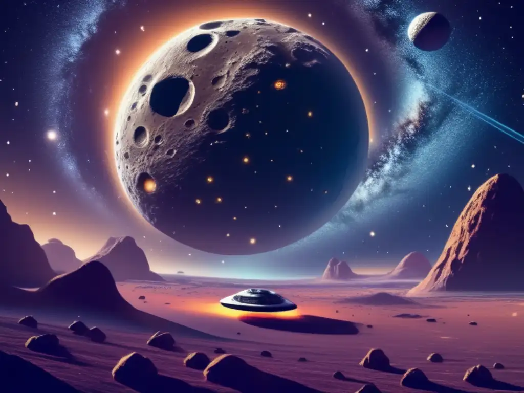 Exploración espacial y asteroides troianos Historia asteroides Troyanos mitología espacial: impresionante vista del espacio, estrellas, galaxia, asteroide, nave espacial y exploración