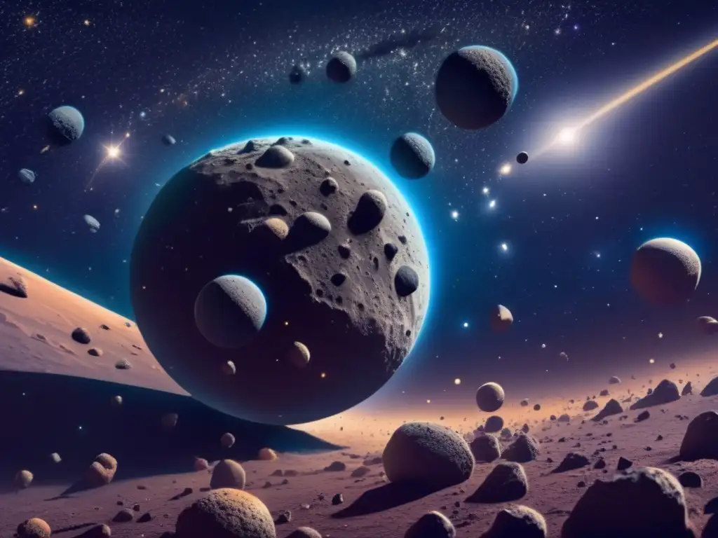 Historia migratoria asteroides tipo C en el cosmos
