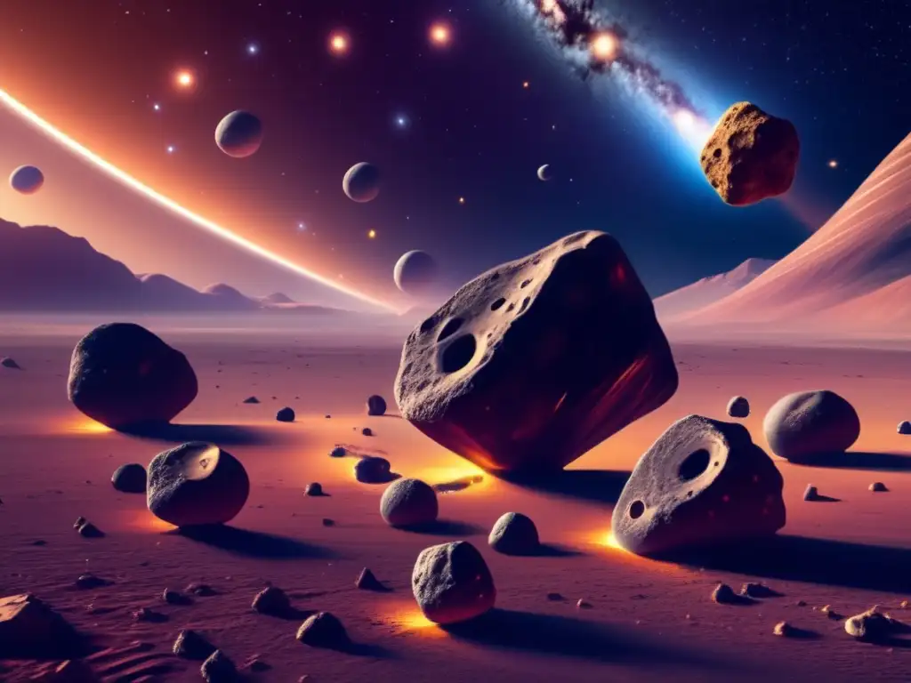 Vista fascinante de los asteroides troyanos Historia y mitología de los asteroides troyanos en el espacio