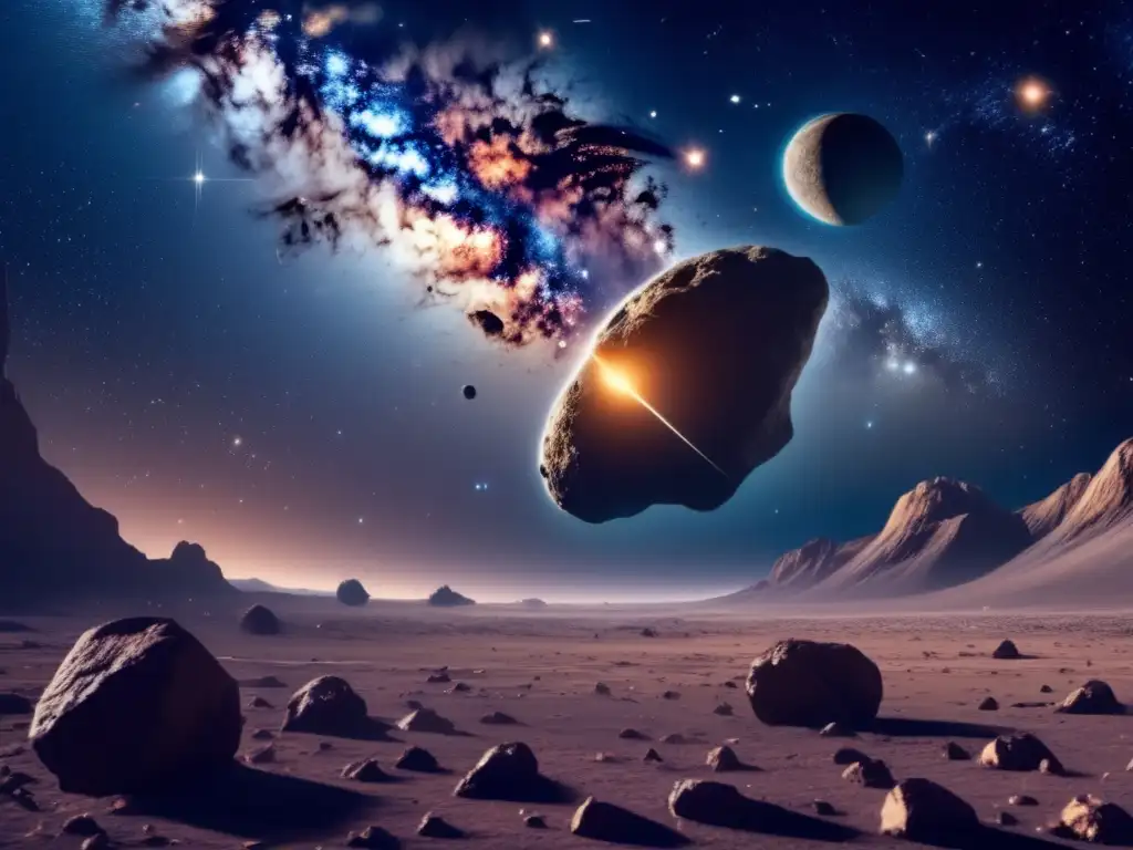 Asteroid en el espacio estelar Historias de asteroides redescubiertos en el universo