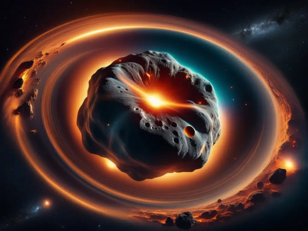 Asteroida diferenciada por calentamiento - Imagen: Teorías formación diferenciación asteroides