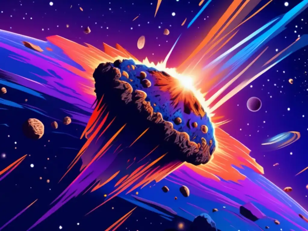 Amenaza inminente: Asteroide hacia la Tierra Imagen: Asteroid impacto inminente, detalle asombroso