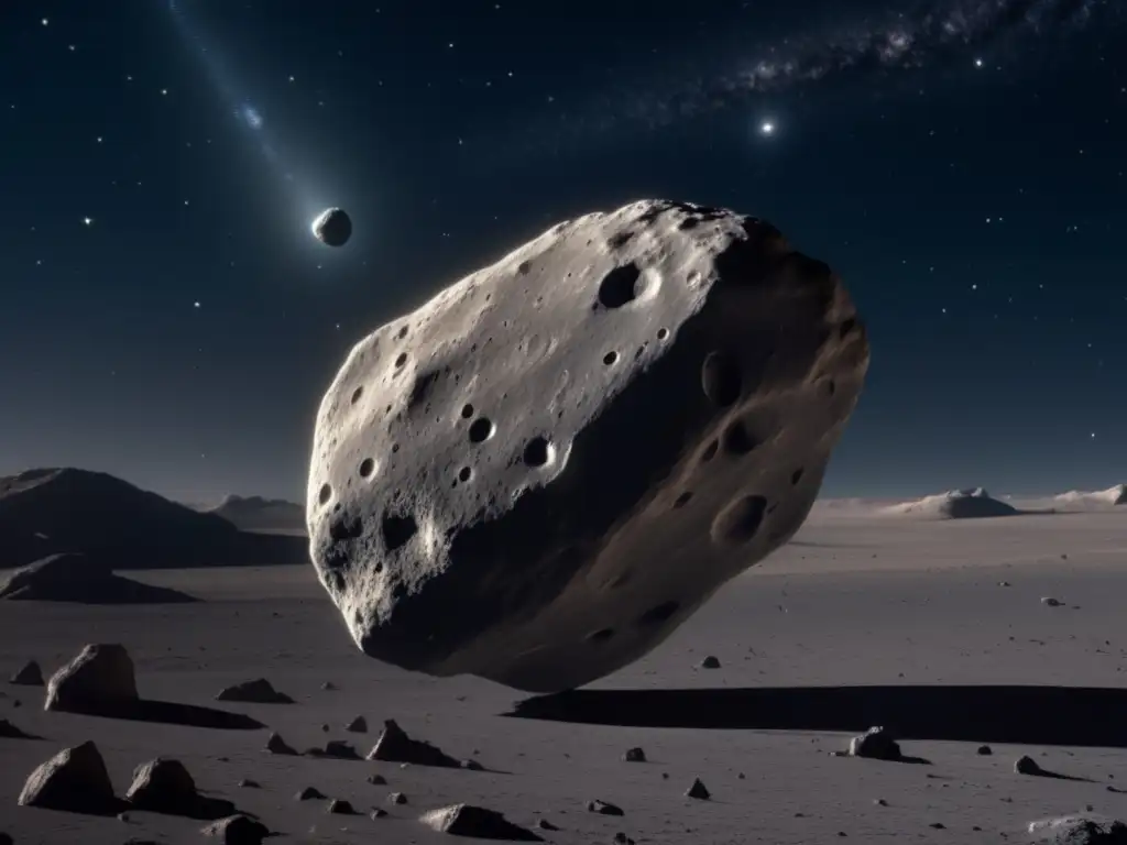 Espacio estelar con asteroide 1950 DA y la Vía Láctea Imagen: Asteroide 1950 DA impacto futuro en el espacio -