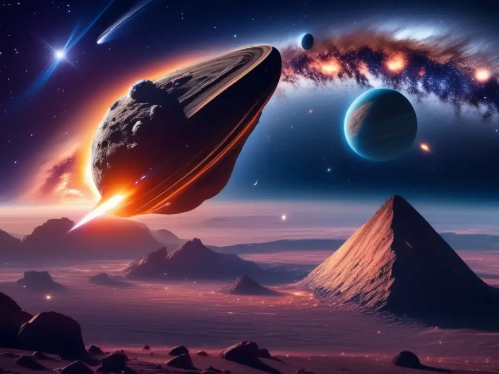 Asteroide gigante en colisión con la Tierra Imagen: Asteroide colosal en trayectoria de colisión con la Tierra, legislación incidentes cuerpos celestes