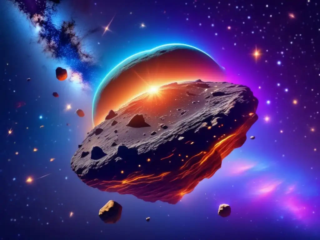Noche estrellada con asteroide brillante Imagen 8k: Asteroide y creencias espirituales en el cielo estrellado