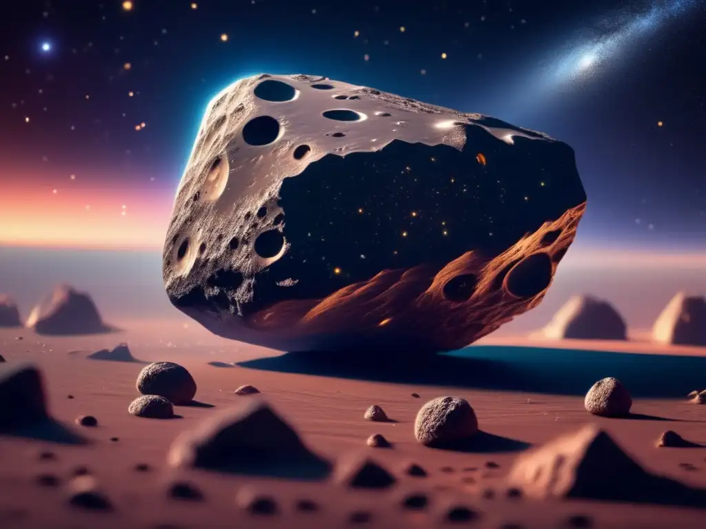 Asteroide espacial en alta definición Imagen de asteroide en el espacio: exploración de asteroides revela secretos
