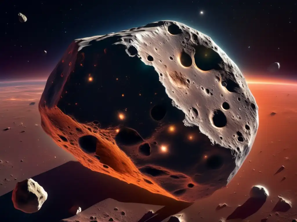 Asteroida activa en el espacio Imagen de asteroide con rotura y actividad: Fenómenos rotura actividad asteroides