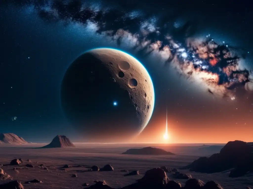 Imagen: Asteroides Centauros Cambio Destino en el espacio estelar