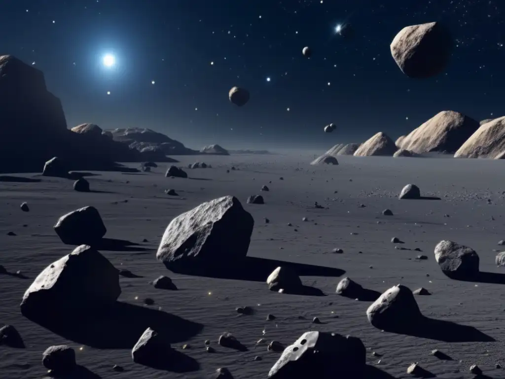 Asteroides en el espacio: belleza y significado científico Imagen de asteroides: Dinámica asteroides simulaciones digitales en el espacio