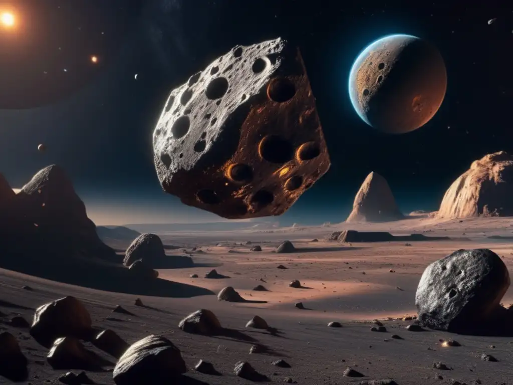 Exploración científica: sonda espacial y asteroide Imagen: Exploración científica y asteroides - Legislación espacial sobre reclamo de asteroides